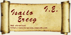 Isailo Erceg vizit kartica